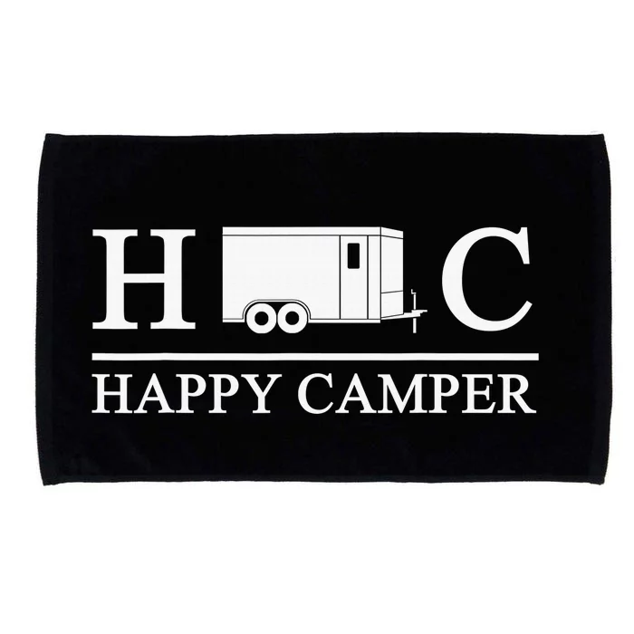 Happy Camper Camping Trailer Microfiber Hand Towel