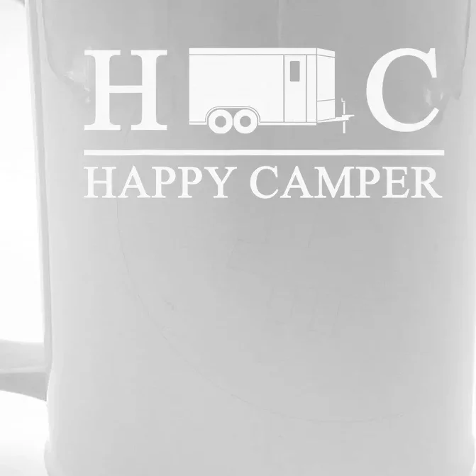 Happy Camper Camping Trailer Front & Back Beer Stein