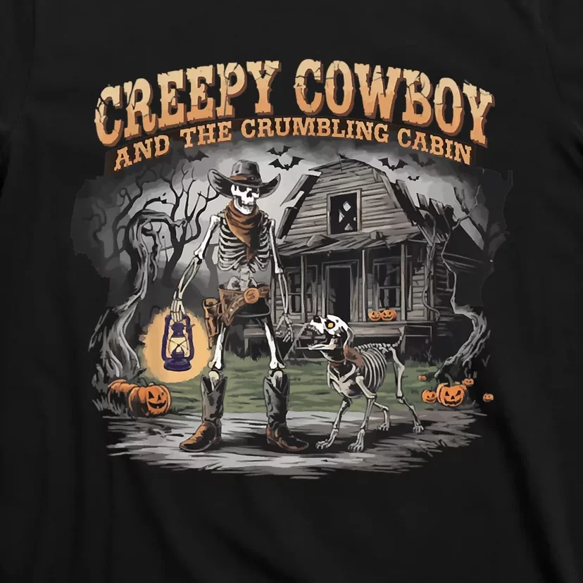 Halloween Creepy Cowboy Skeleton Western Cowboy Howdy Ghouls T-Shirt