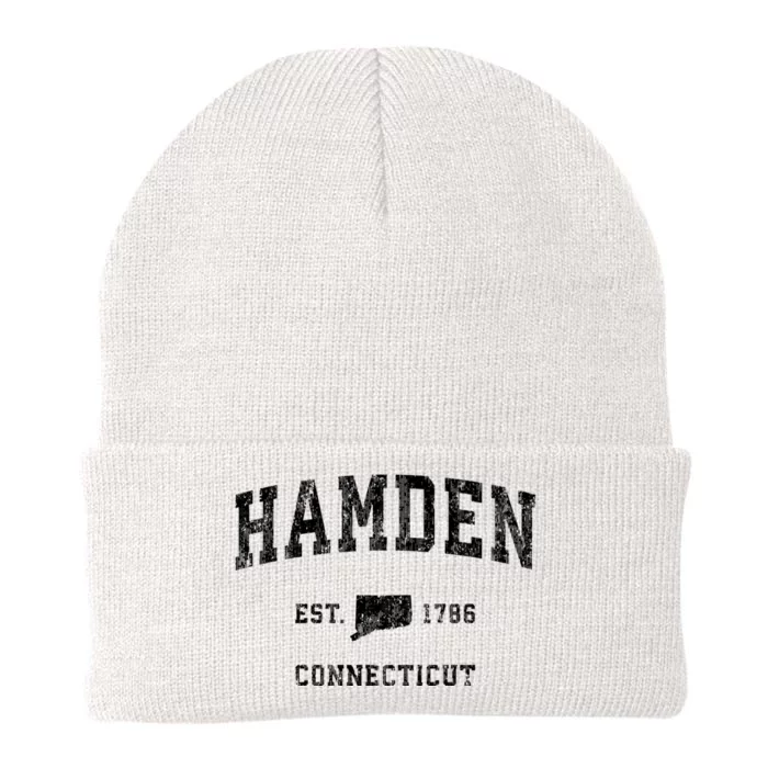 Hamden Connecticut Ct Vintage Sports Knit Cap Winter Beanie