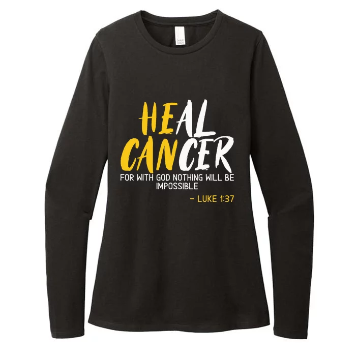 Heal Cancer Childhood Cancer Awareness Month Supporter Womens CVC Long Sleeve Shirt