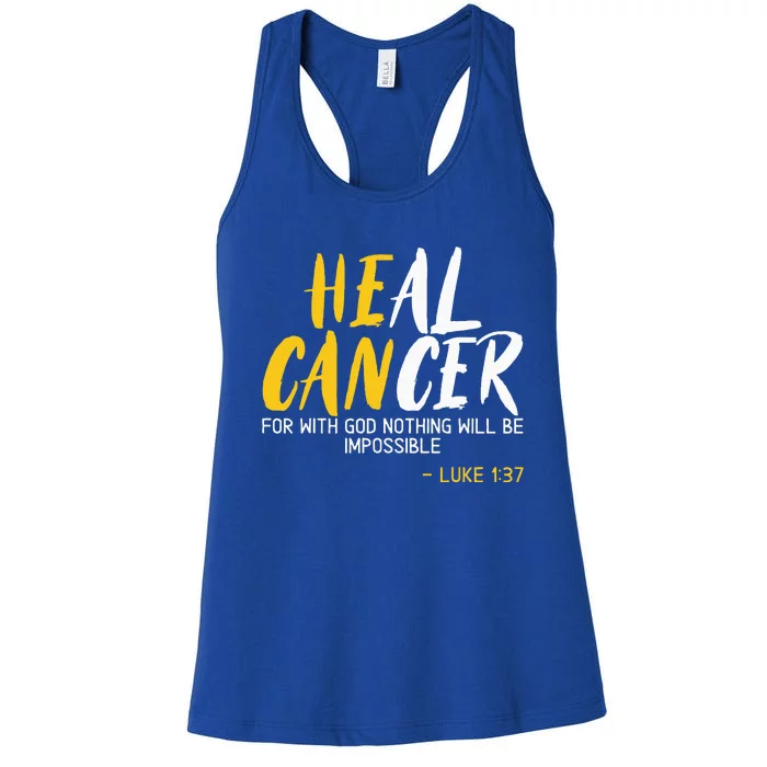 Heal Cancer Childhood Cancer Awareness Month Supporter Women's Racerback Tank