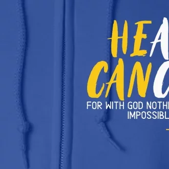 Heal Cancer Childhood Cancer Awareness Month Supporter Full Zip Hoodie