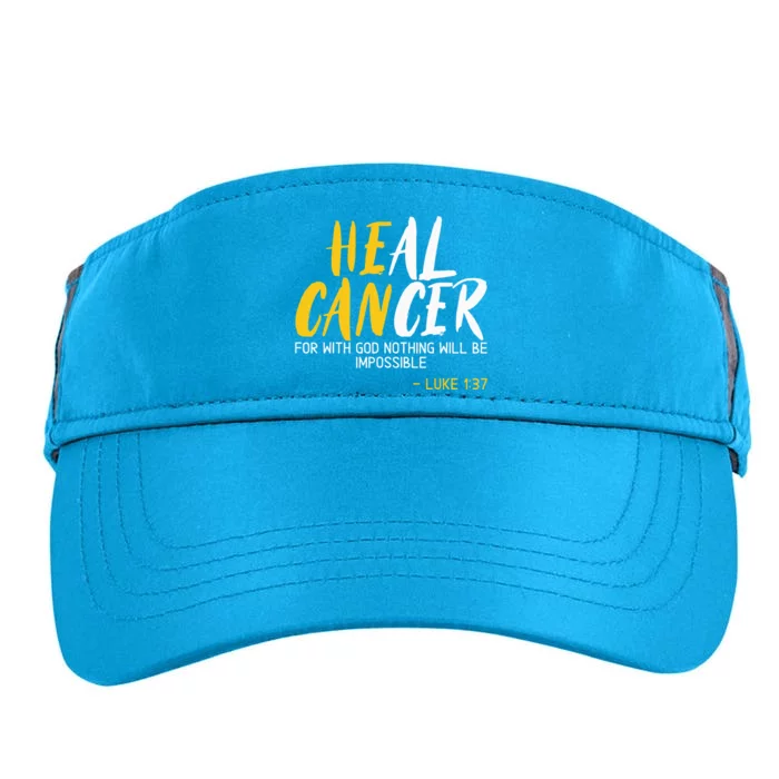 Heal Cancer Childhood Cancer Awareness Month Supporter Adult Drive Performance Visor