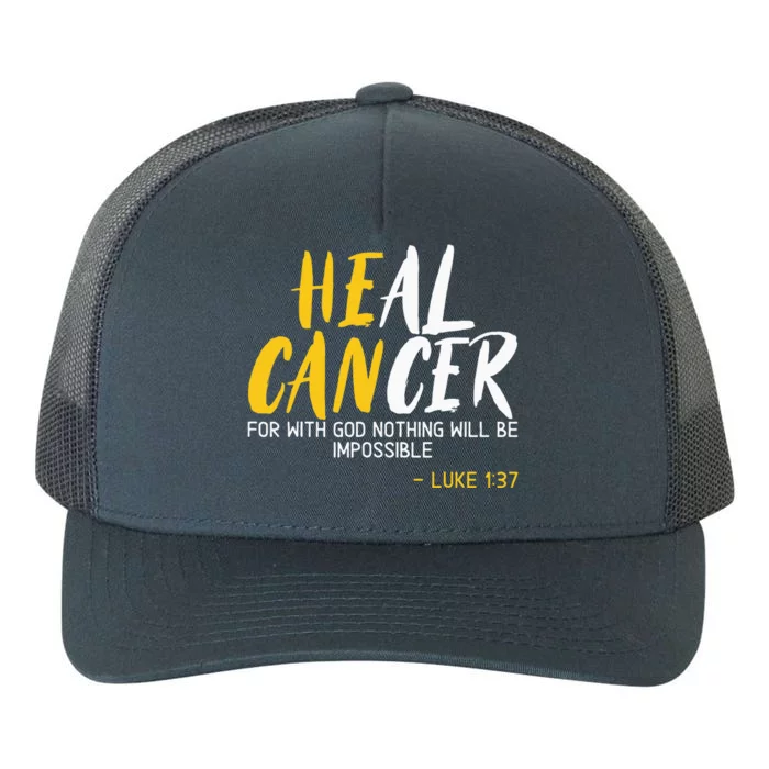 Heal Cancer Childhood Cancer Awareness Month Supporter Yupoong Adult 5-Panel Trucker Hat