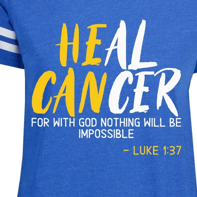 Heal Cancer Childhood Cancer Awareness Month Supporter Enza Ladies Jersey Football T-Shirt