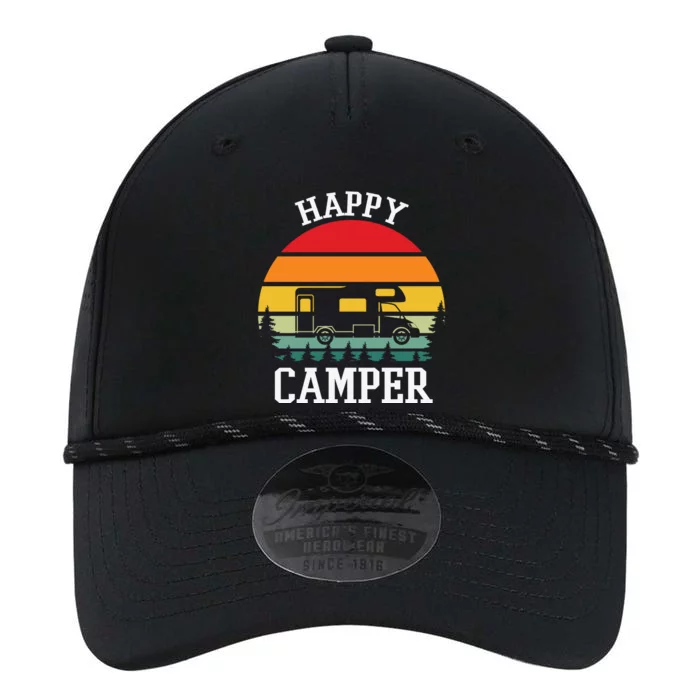 Happy Camper Cute Gift Retro Performance The Dyno Cap