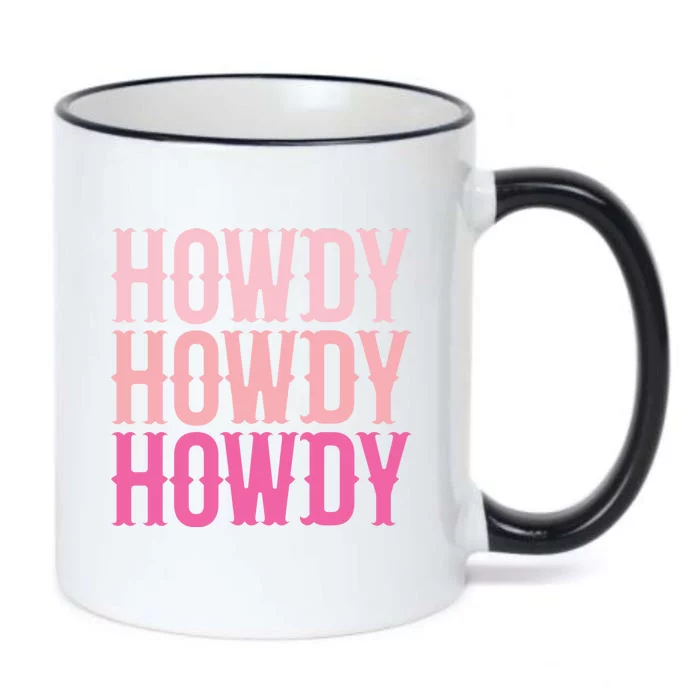 Howdy Cute Country Western Southern Cowgirl Rodeos Gift Black Color Changing Mug