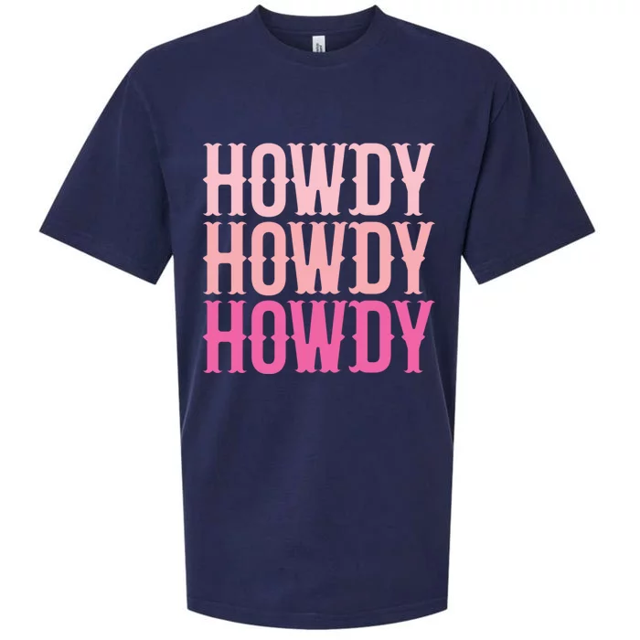 Howdy Cute Country Western Southern Cowgirl Rodeos Gift Sueded Cloud Jersey T-Shirt