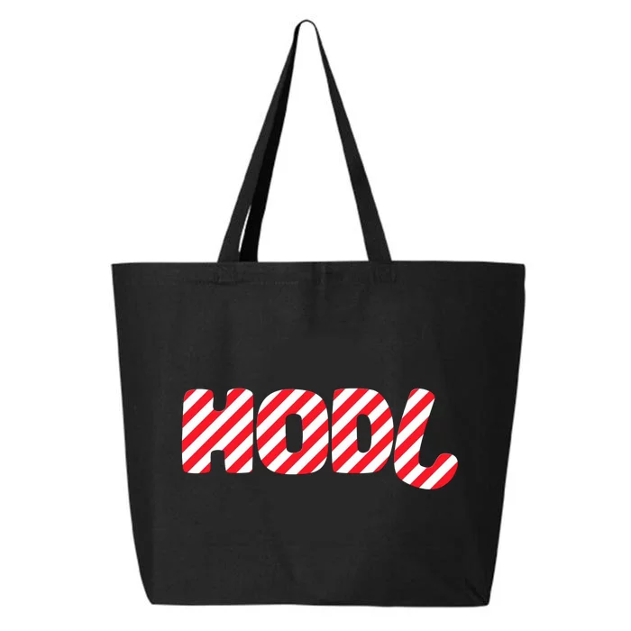 Hodl Crypto Currency Candy Cane Christmas Logo 25L Jumbo Tote