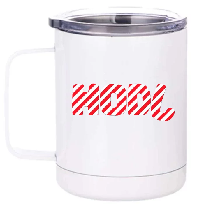 Hodl Crypto Currency Candy Cane Christmas Logo Front & Back 12oz Stainless Steel Tumbler Cup