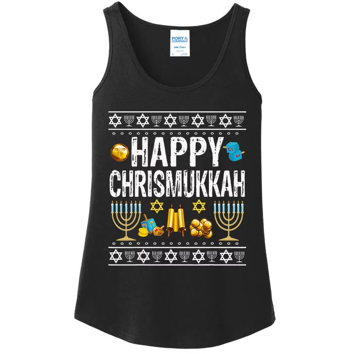 Happy Chrismukkah Challah Christian Holiday Jewish Gift Ladies Essential Tank