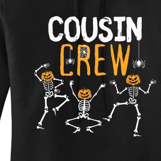 Halloween Cousin Crew Skeleton Squad Girl Boy Women's Pullover Hoodie