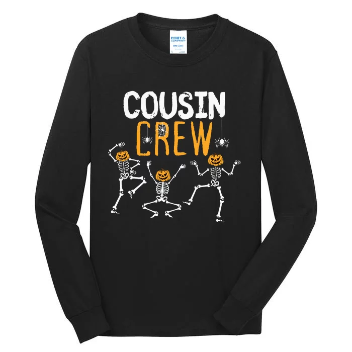 Halloween Cousin Crew Skeleton Squad Girl Boy Tall Long Sleeve T-Shirt