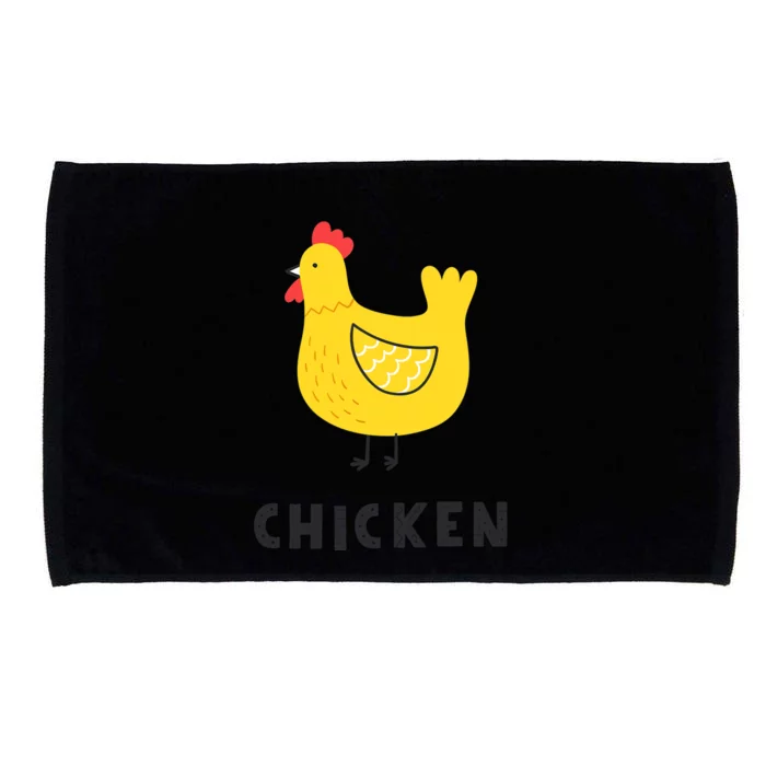 Handpainted Chicken, Chicken Design Cockerel Hen Style Microfiber Hand Towel