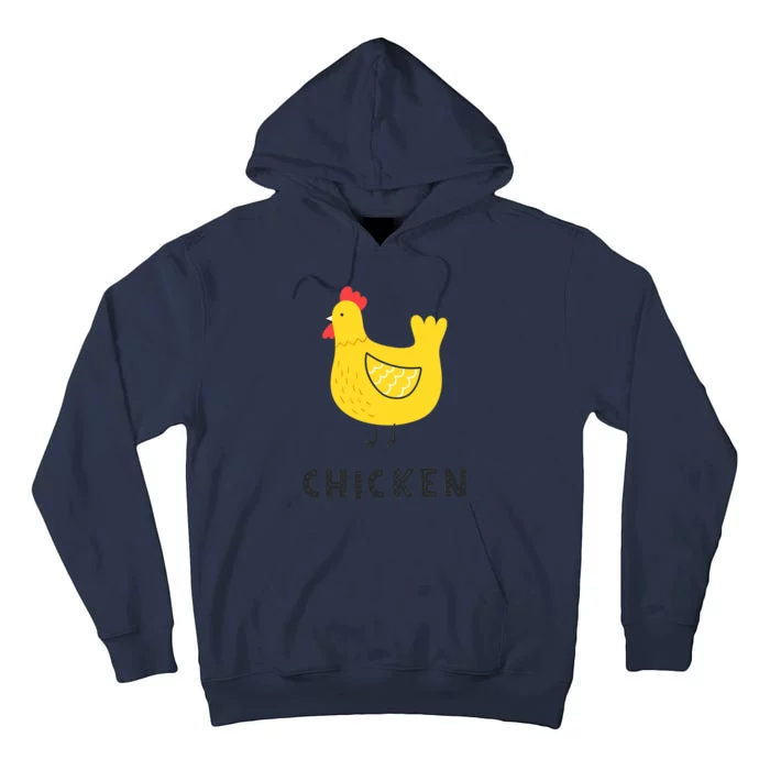 Handpainted Chicken, Chicken Design Cockerel Hen Style Tall Hoodie