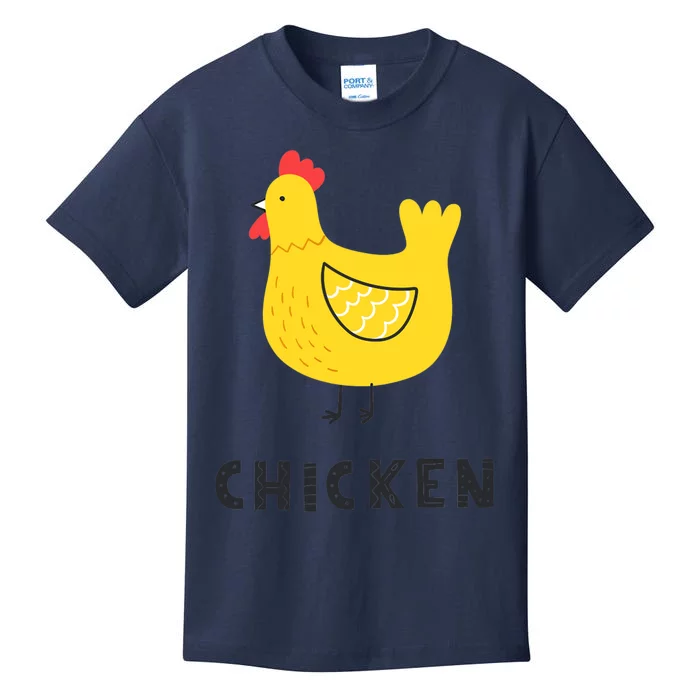 Handpainted Chicken, Chicken Design Cockerel Hen Style Kids T-Shirt