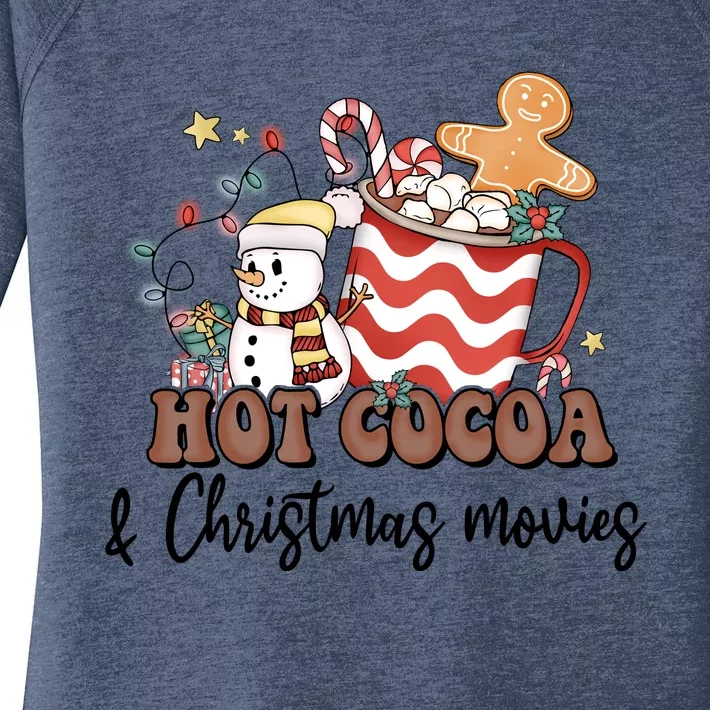 Hot Cocoa & Christmas Movies Women's Perfect Tri Tunic Long Sleeve Shirt