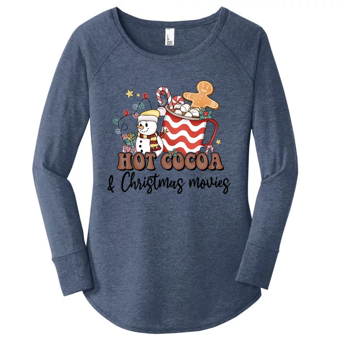 Hot Cocoa & Christmas Movies Women's Perfect Tri Tunic Long Sleeve Shirt