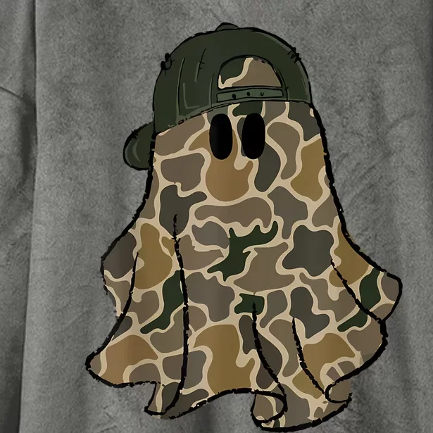 Halloween Camouflage Camo Ghost Hello Hunting Season Hooded Wearable Blanket