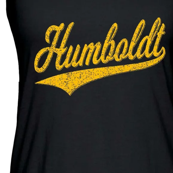 Humboldt County Ca Varsity Script Classic Sports Jersey Ladies Essential Flowy Tank