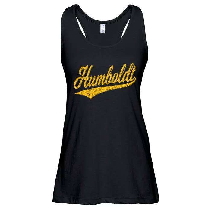 Humboldt County Ca Varsity Script Classic Sports Jersey Ladies Essential Flowy Tank