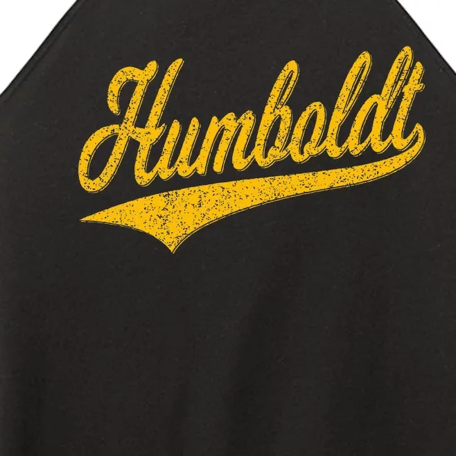 Humboldt County Ca Varsity Script Classic Sports Jersey Women’s Perfect Tri Rocker Tank