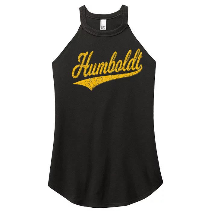 Humboldt County Ca Varsity Script Classic Sports Jersey Women’s Perfect Tri Rocker Tank