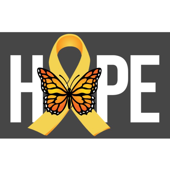 Hope Childhood Cancer Awareness Butterfly Ribbon Bumper Sticker