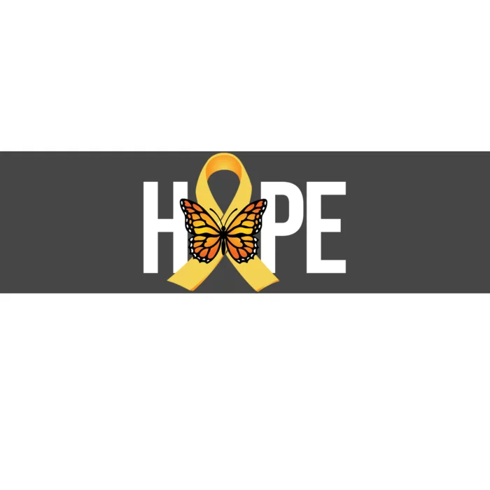 Hope Childhood Cancer Awareness Butterfly Ribbon Bumper Sticker