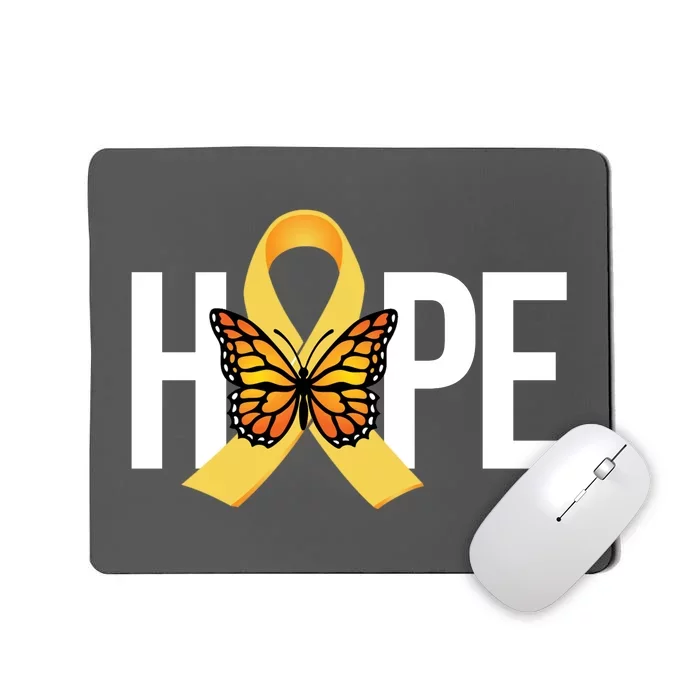 Hope Childhood Cancer Awareness Butterfly Ribbon Mousepad