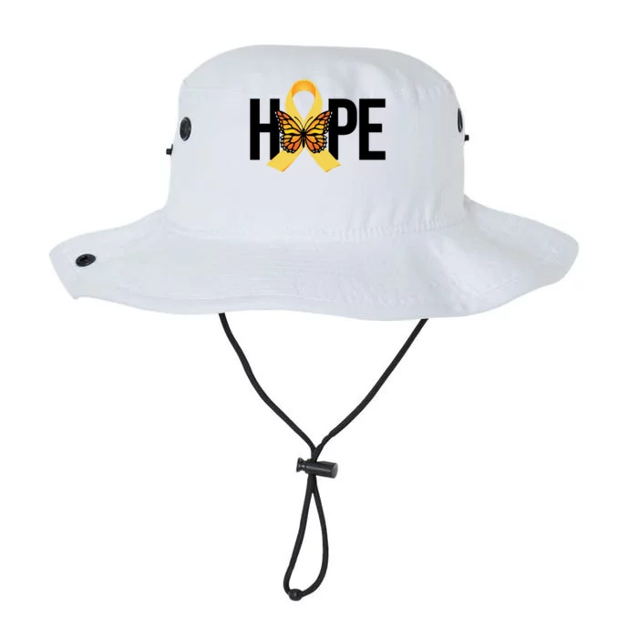 Hope Childhood Cancer Awareness Butterfly Ribbon Legacy Cool Fit Booney Bucket Hat