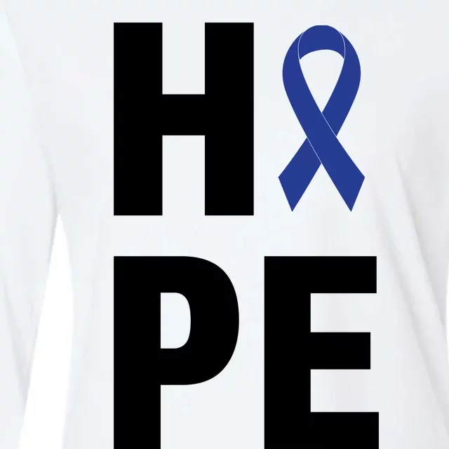 Hope Colon Cancer Awareness Month Womens Cotton Relaxed Long Sleeve T-Shirt