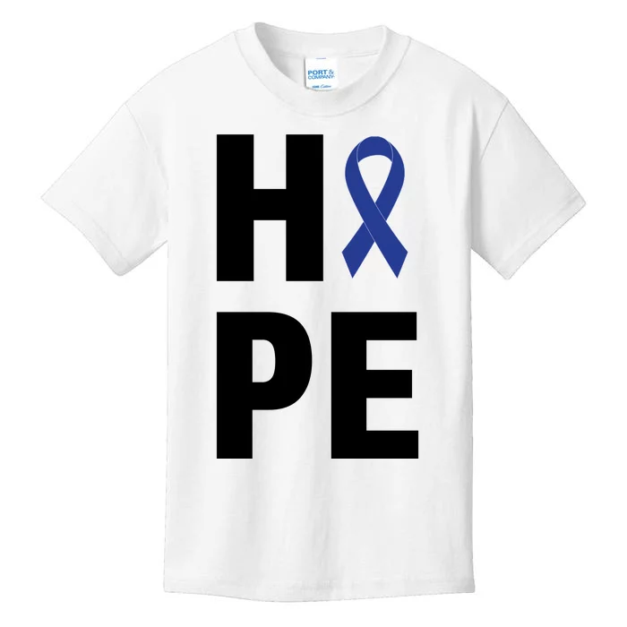 Hope Colon Cancer Awareness Month Kids T-Shirt