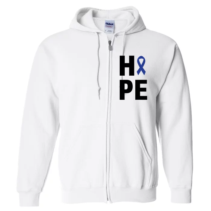 Hope Colon Cancer Awareness Month Full Zip Hoodie