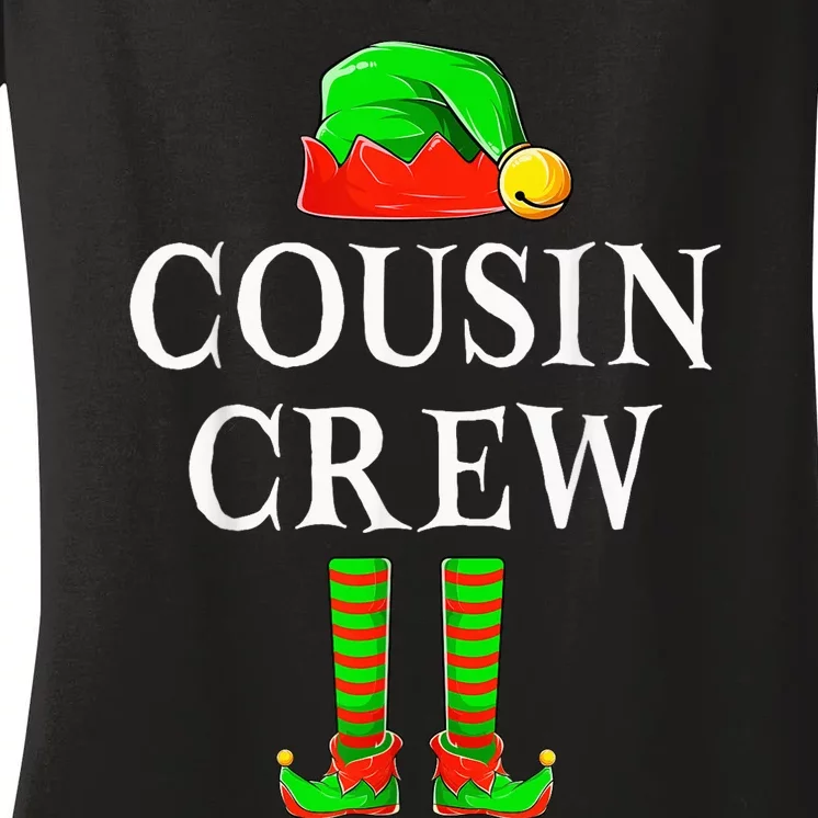 Holiday Cousin Crew Shirt Kid, Christmas Family Matching PJ Women's V-Neck T-Shirt