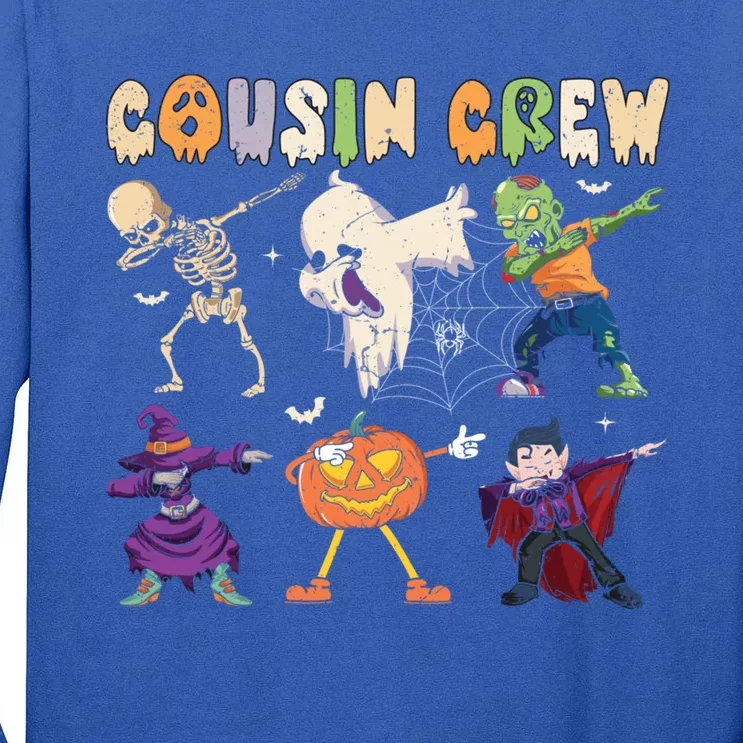 Halloween Cousin Crew Dabbing Skeleton Zombie Pumpkin Cute Gift Tall Long Sleeve T-Shirt