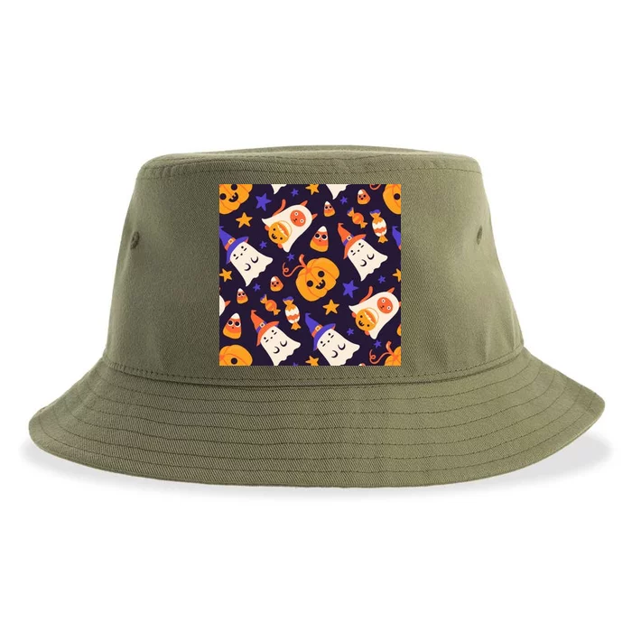 Halloween Cartoon Characters Sustainable Bucket Hat