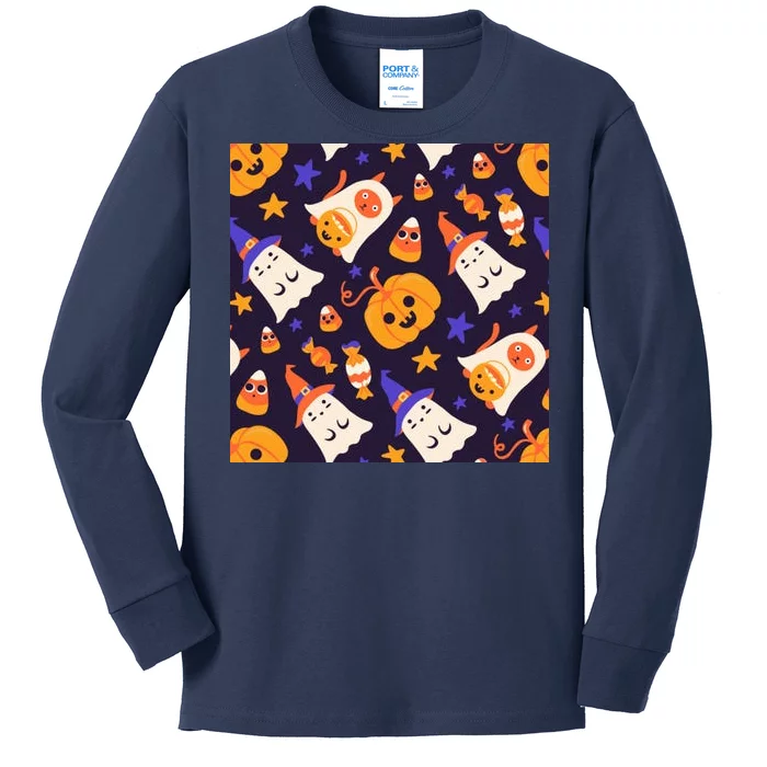 Halloween Cartoon Characters Kids Long Sleeve Shirt