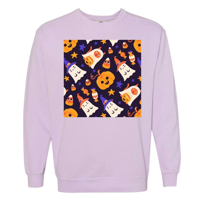 Halloween Cartoon Characters Garment-Dyed Sweatshirt