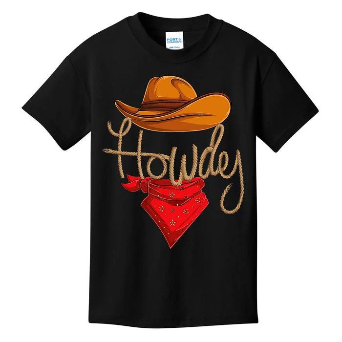 Howdy Cowboy Cowgirl Western Country Rodeo Howdy Kids T-Shirt