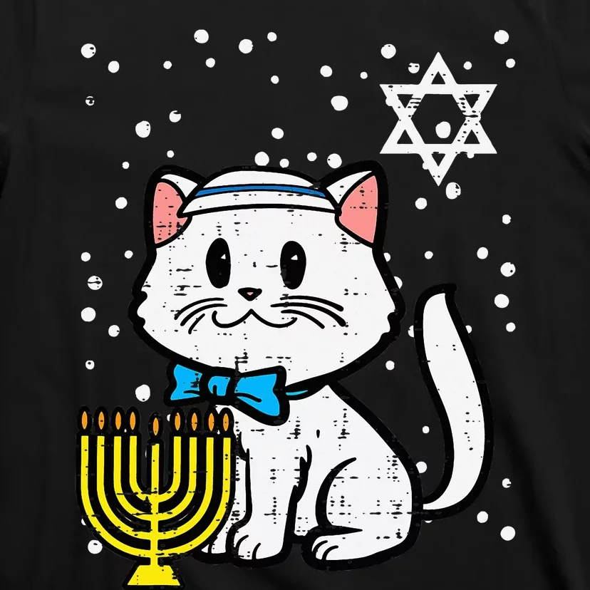 Hanukkah Cat Cute Chanukah Jewish T-Shirt