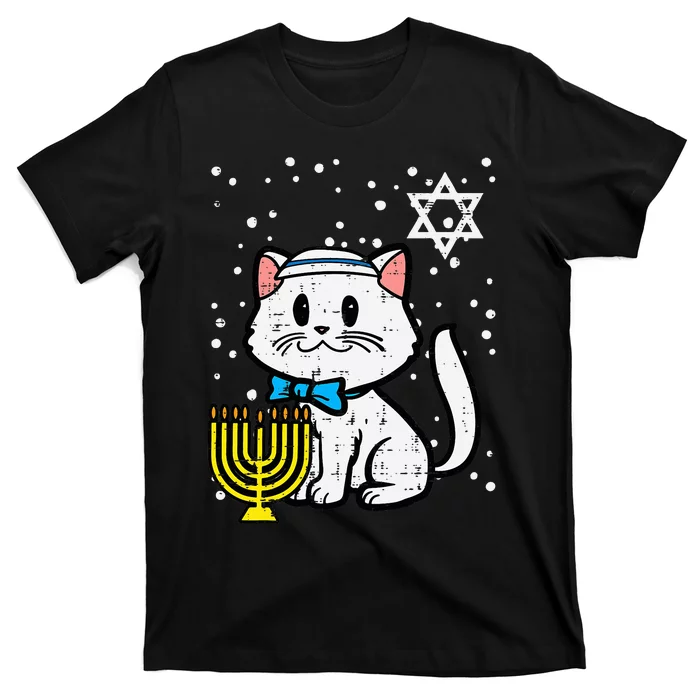 Hanukkah Cat Cute Chanukah Jewish T-Shirt