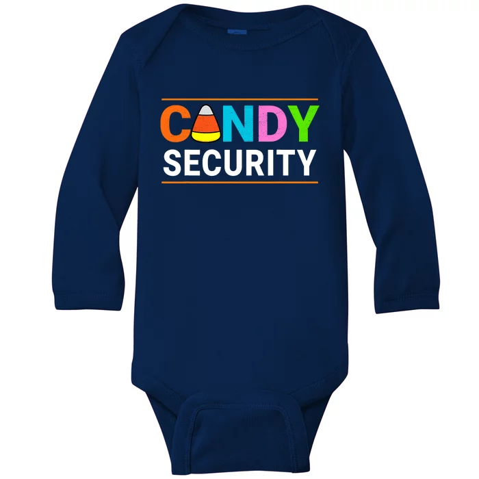 Halloween Candy Corn Candy Security Funny Halloween Baby Long Sleeve Bodysuit