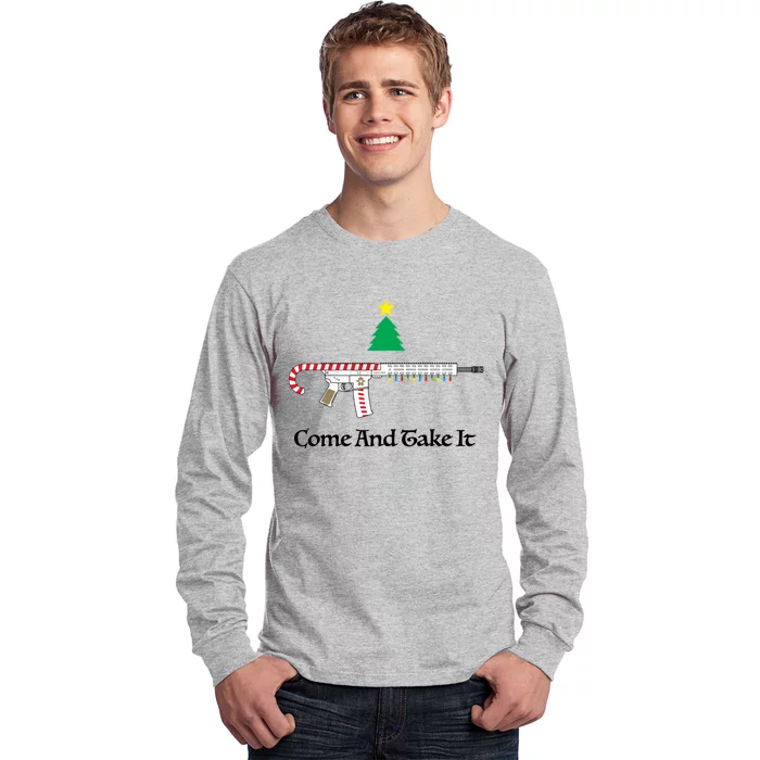 Holiday Candy Cane Ar15 Long Sleeve Shirt