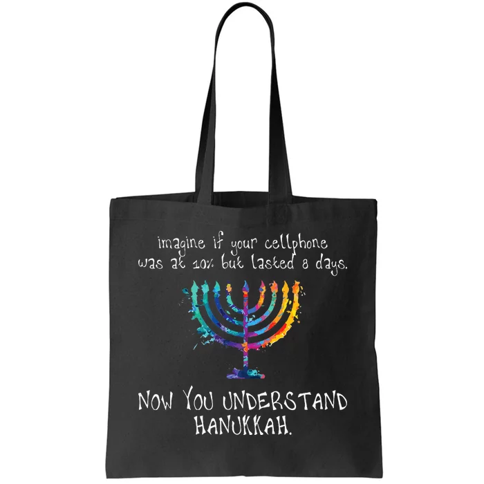 Hanukkah Chanukah  Cellphone Meme  Funny Jewish Gifts Tote Bag