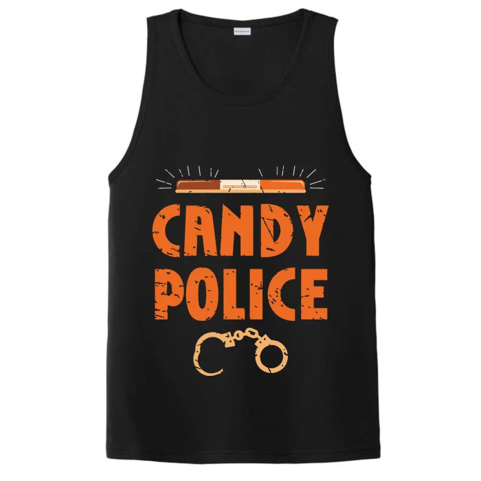 Halloween Costume Candy Police Fun Pumpkin Policeman Uniform Performance Tank