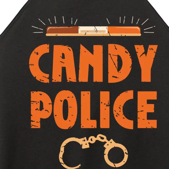 Halloween Costume Candy Police Fun Pumpkin Policeman Uniform Women’s Perfect Tri Rocker Tank