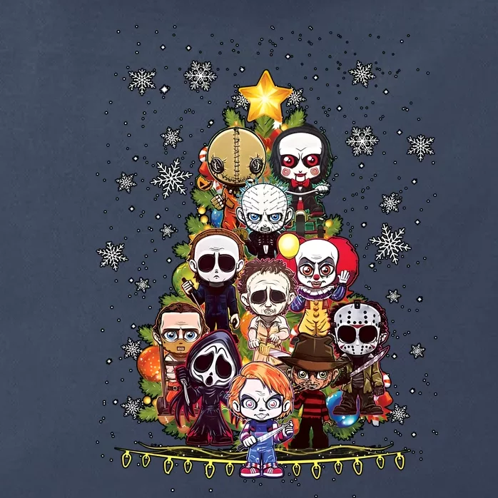 Horror Characters Christmas Tree Zip Tote Bag