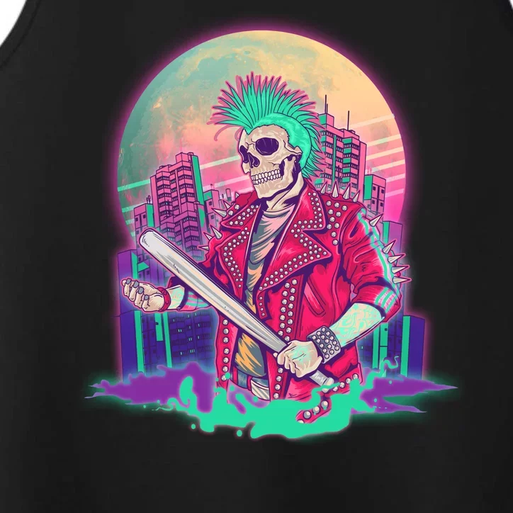 Halloween Cyberpunk City Skeleton Performance Tank